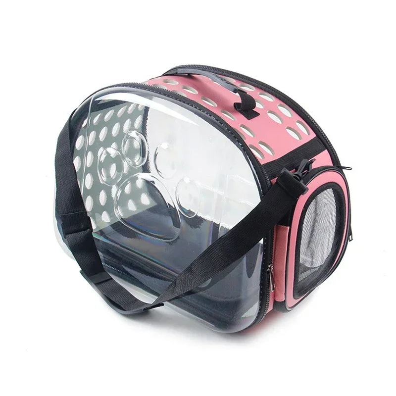 Pet Shoulder Crossbody Bag Breathable and Portable Pet Outing Cat Backpack Outdoor Travel Handbag, Small Dog Folding Bag