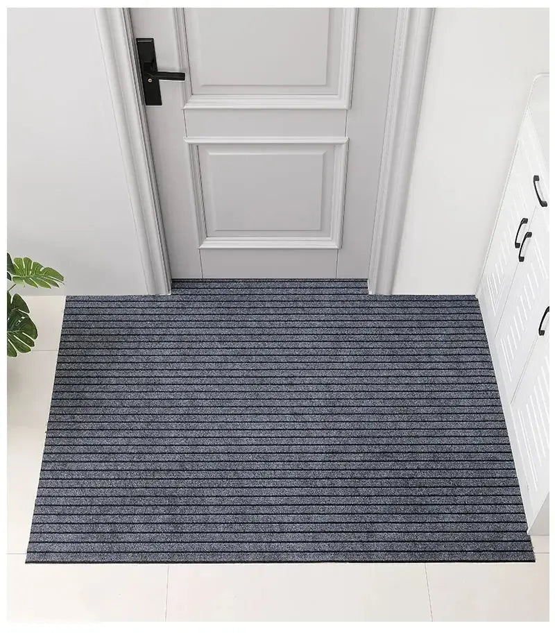 Alfombrilla cuadrada minimalista moderna: duradera, resistente a las manchas y la decoloración, base de goma antideslizante, lavable a máquina para interior y exterior
