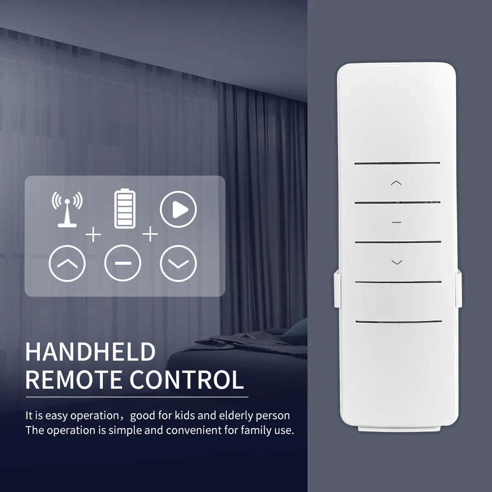 Motor de persiana eléctrica inteligente Tuya Wifi/Zigbee con control remoto RF de 22,5 cm, aplicación de control, Alexa, Google Assistant SmartThings