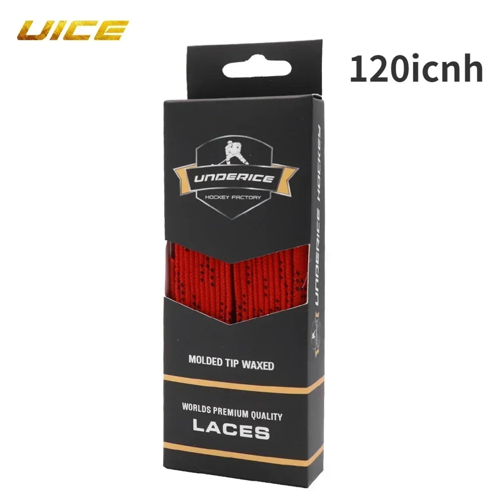 Ice Hockey Skate Laces 84-120inch Waxed Dual Layer Braid