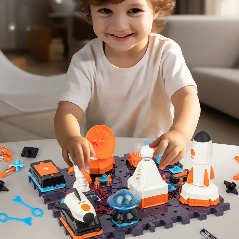 DIY Electronic Blocks Kit for Kids - Educational Science Toy for Ages 6 to 12 - Circuit Building Exploration Set