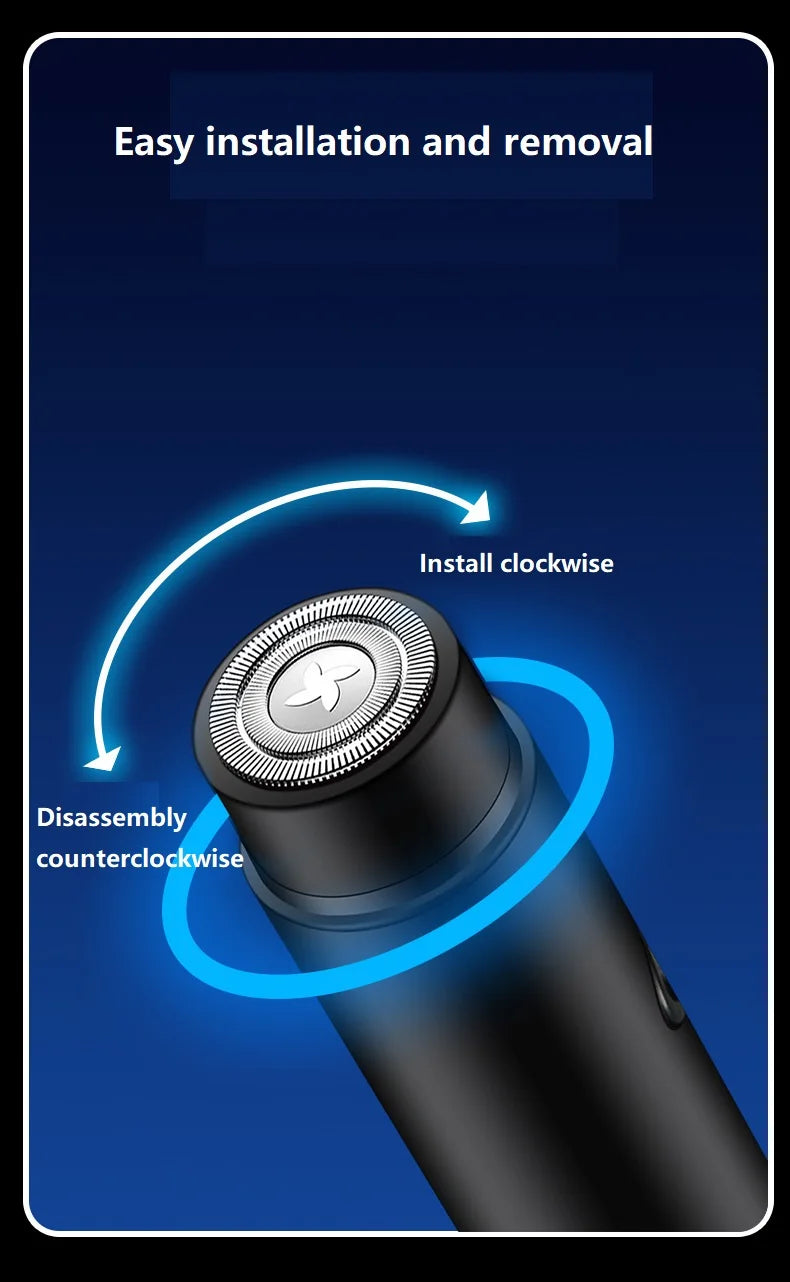 Portable Mini Electric Shaver Razor USB Rechargeable Hair Trimmer for Home Travel Use