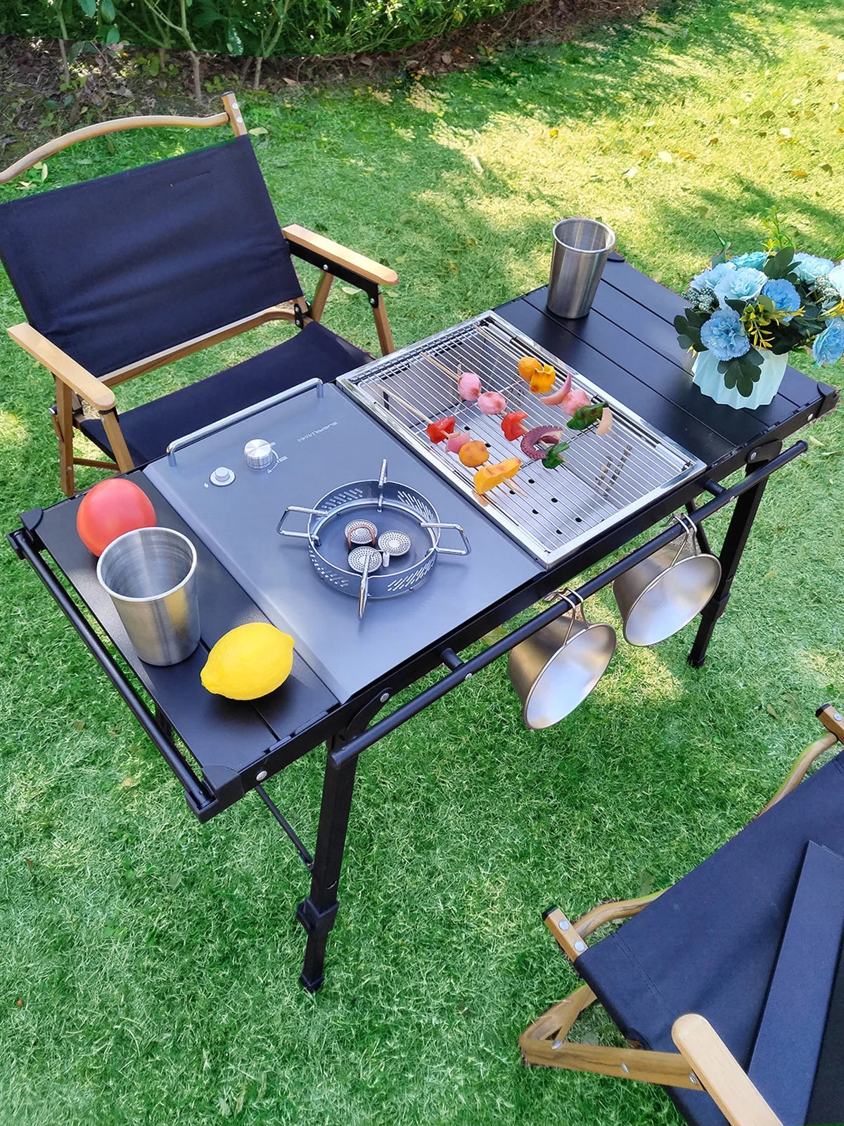 Lohascamping Camping Table IGT Folding Adjustable BBQ Table