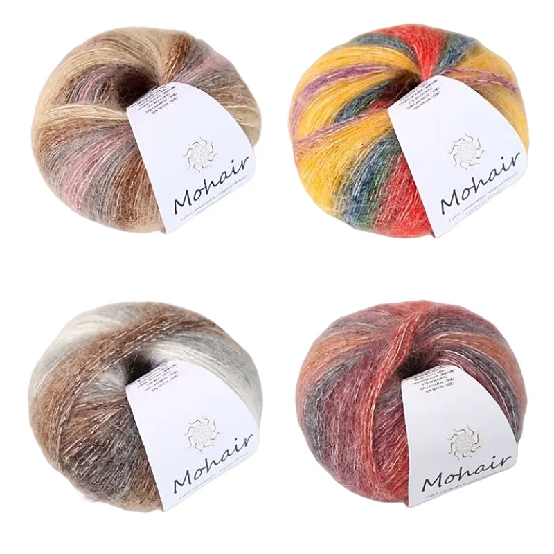 Gradient Mohair Soft Cotton Yarn for Baby Sweater Hat Scarf