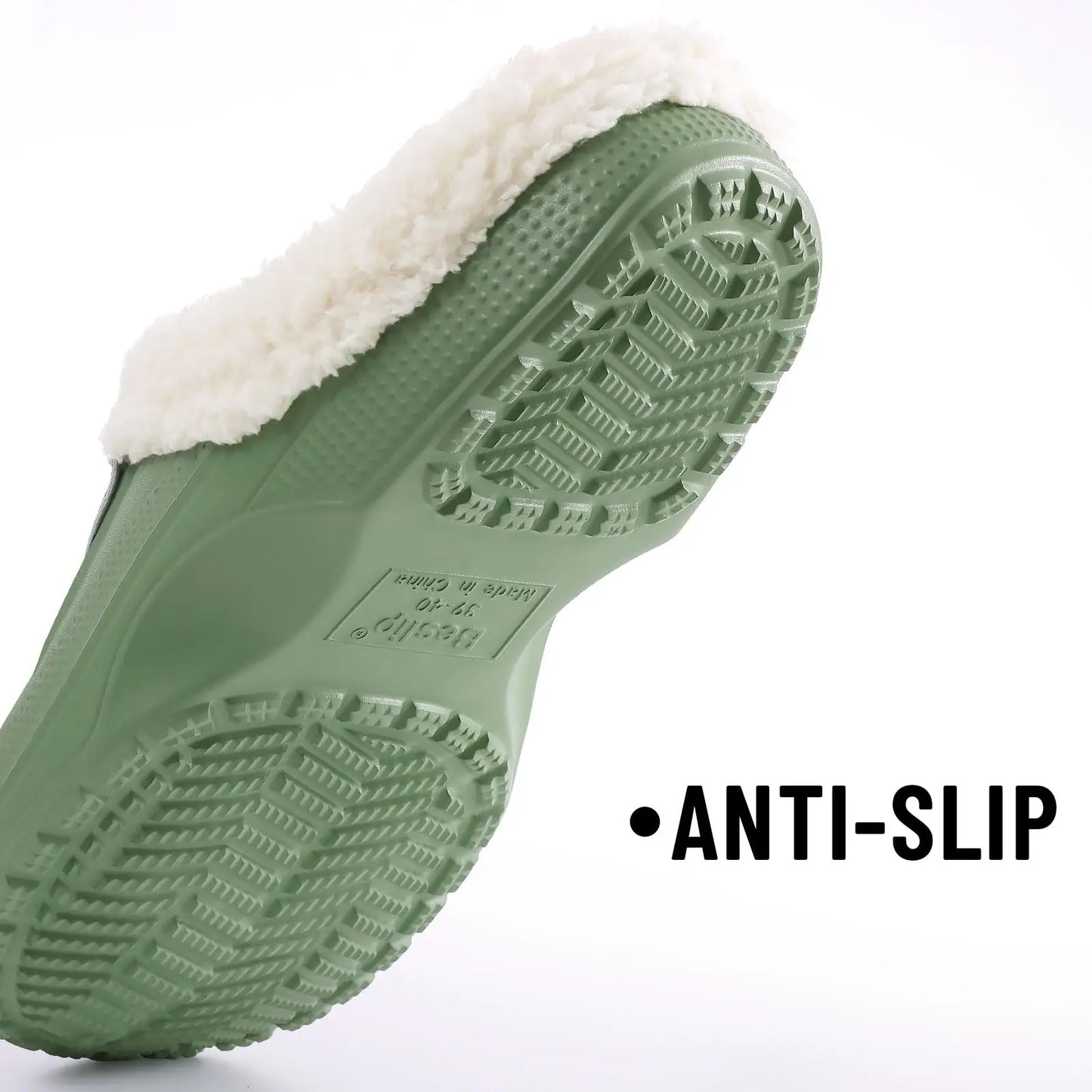 Crestar Women and Men Fur Lined Clogs Memory Foam Slippers