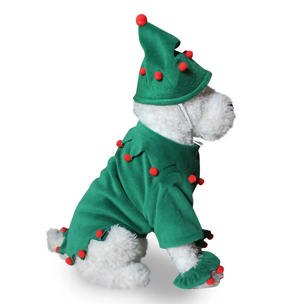 Striped Pet Sweater Outfit - Thick Warm Costume for Puppy Cat, Cozy Indoor & Winter Walking Gear