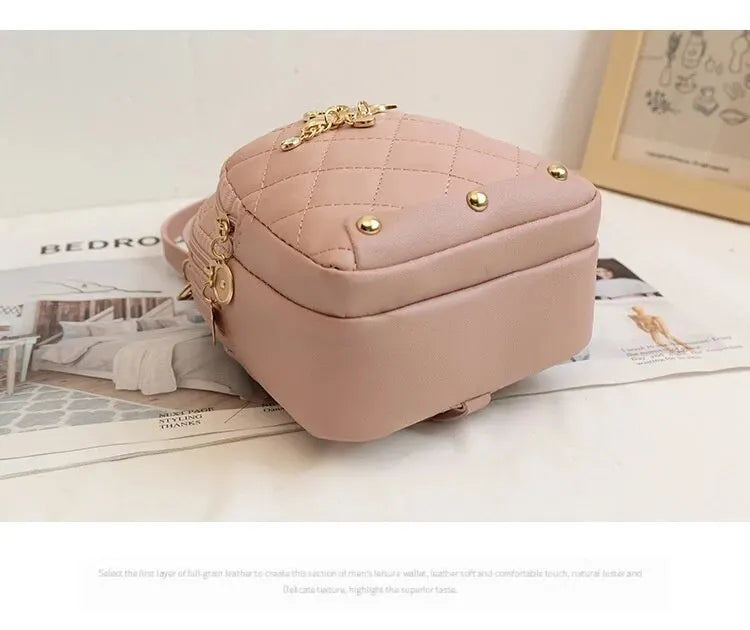 Rilibegan Women Fashion Backpack Mini Handbag for Leisure