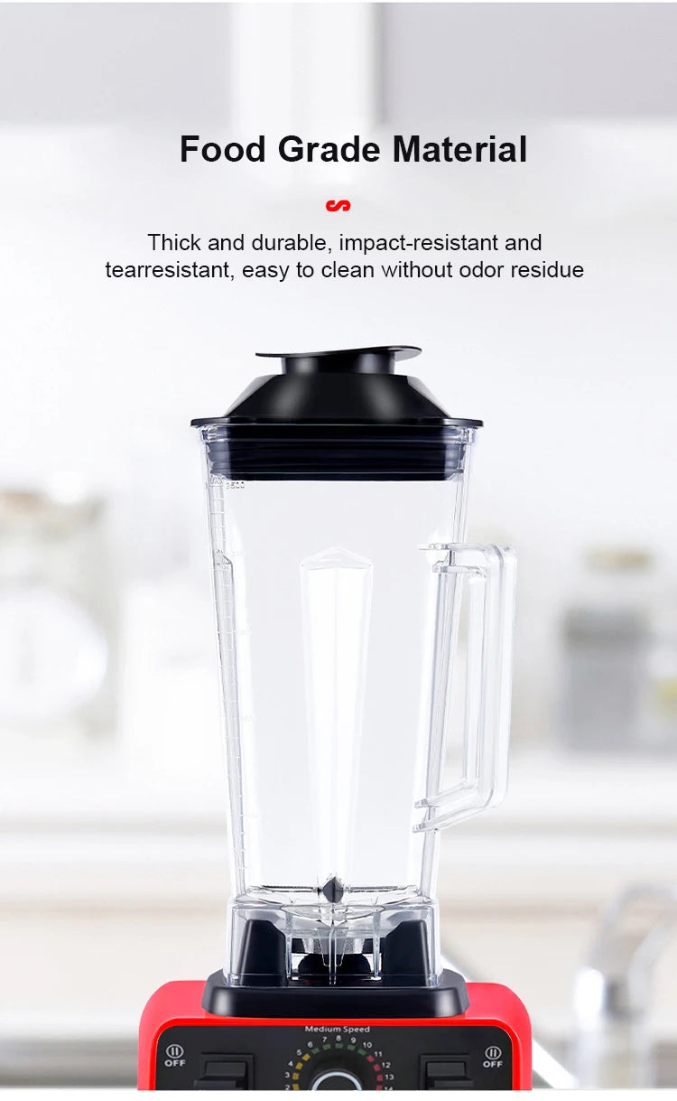 2000W Heavy Duty Commercial Blender – High Power Ice Smoothie Maker