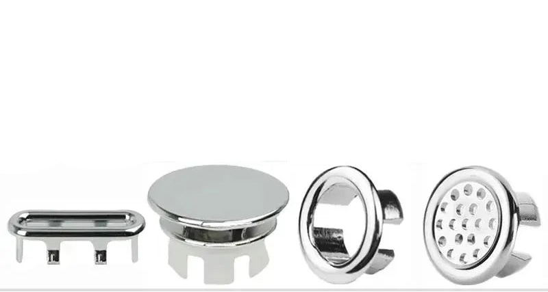 4 piezas de cubierta de drenaje de desbordamiento circular para lavabo de baño de cocina, decoración de orificio para fregadero de bañera, desbordamiento de lavabo hueco