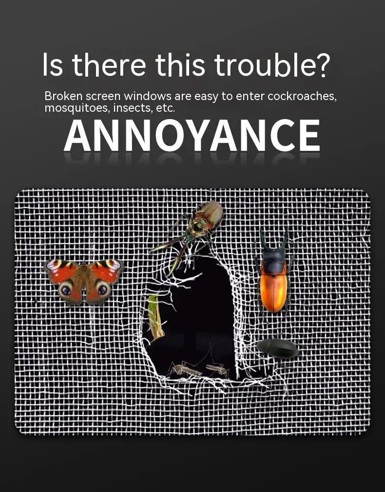 Reparaciones de mosquiteros Cinta mosquitera para ventanas Red autoadhesiva resistente Parche de reparación de puertas Malla mosquitera antiinsectos Reparación de agujeros rotos