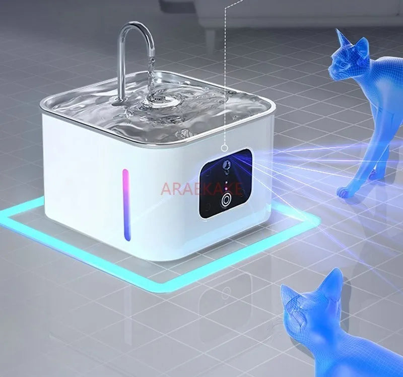 Cat automatic water dispenser, pet dog feeding water dispenser, flowing water dispenser, automatic circulation, non plug in wate