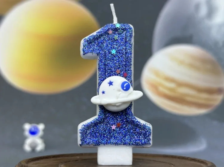 DIY Digital Birthday Wax Planet Universe Cake Candles