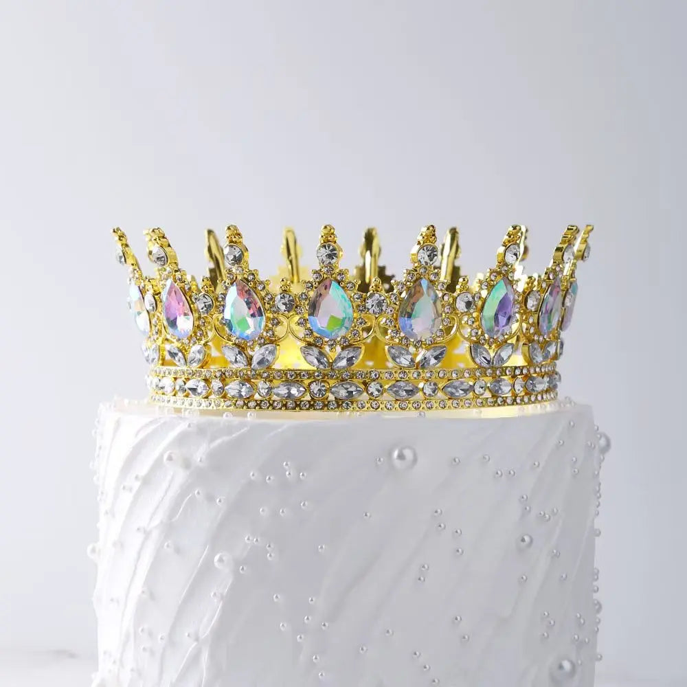 Beautiful Crystal Crown Cake Topper for Girl's Birthday Party Decoration