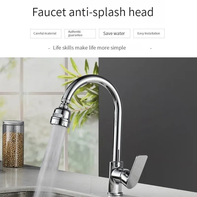 Kitchen Charge Faucet Splash Proof Extender With 360 Degree Rotation