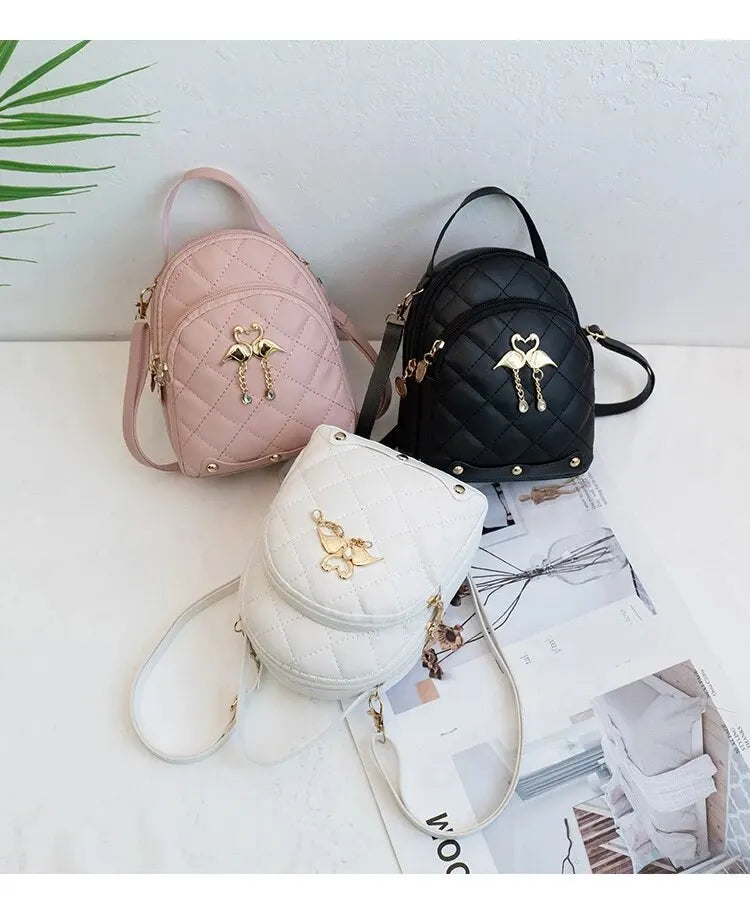 Rilibegan Women Fashion Backpack Mini Handbag for Leisure