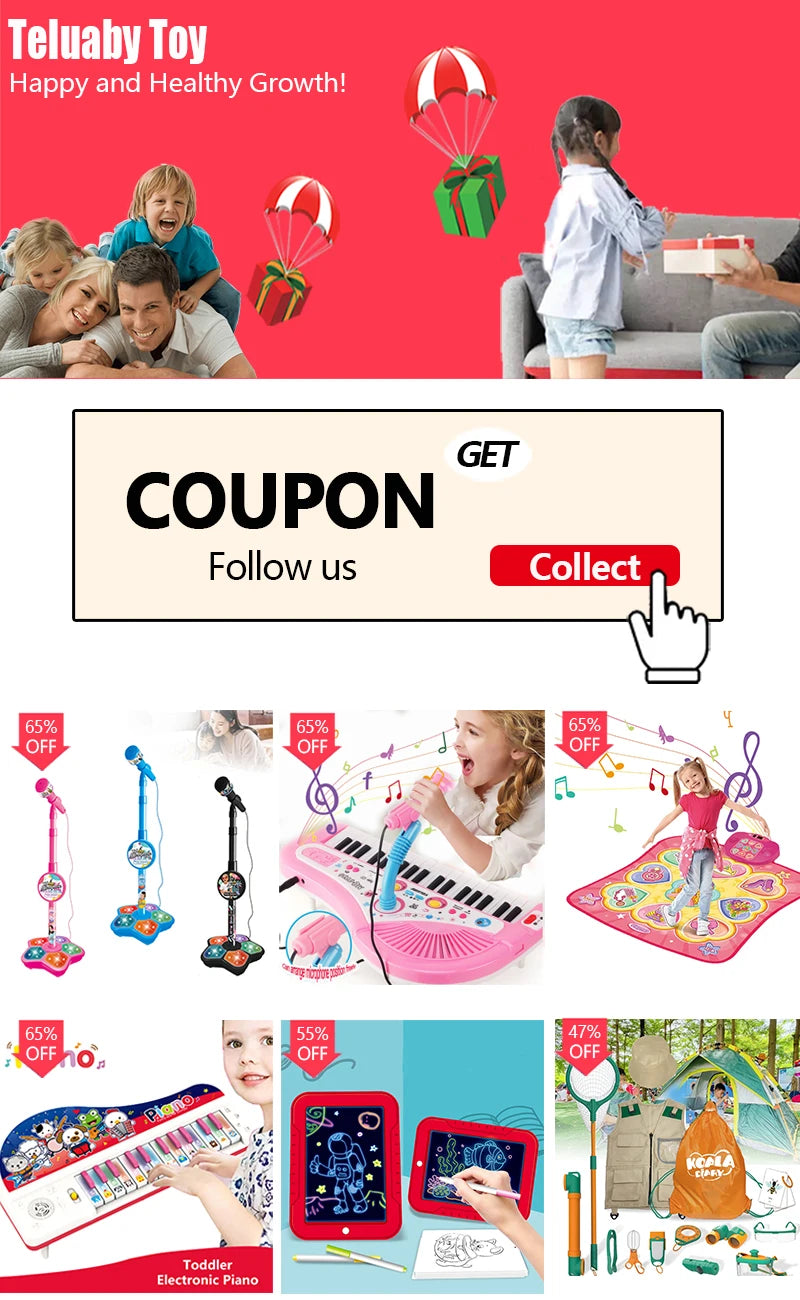 37 Keys Kids Electronic Piano Keyboard with Microphone Educational Musical Instrument for Boys and Girls