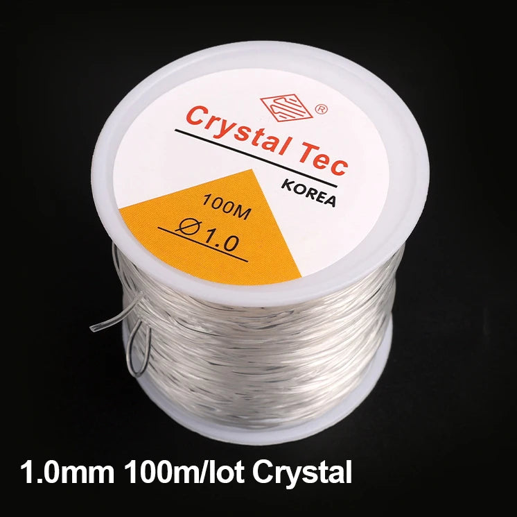 100m Strong Elastic Beading Thread Cord 0.5-1mm for Jewelry