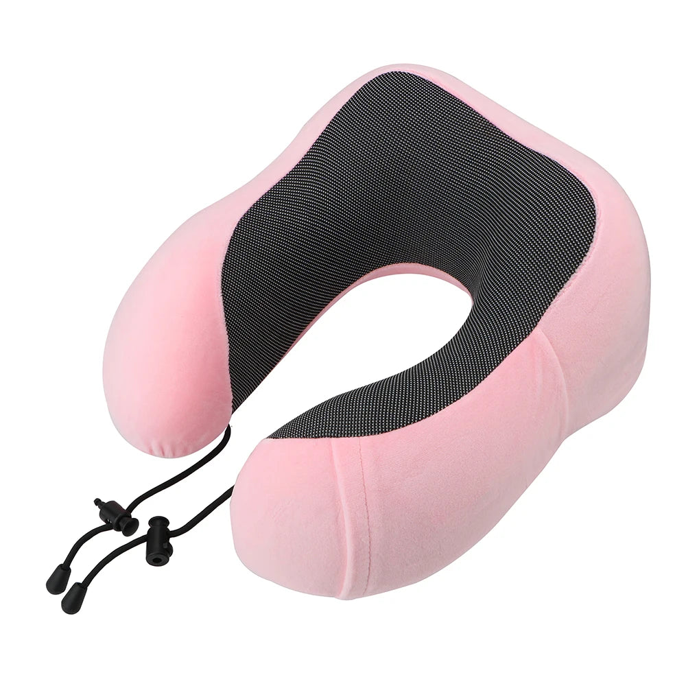 Soft Travel Pillow U Shaped Memory Foam Neck Cushion for Airplanes