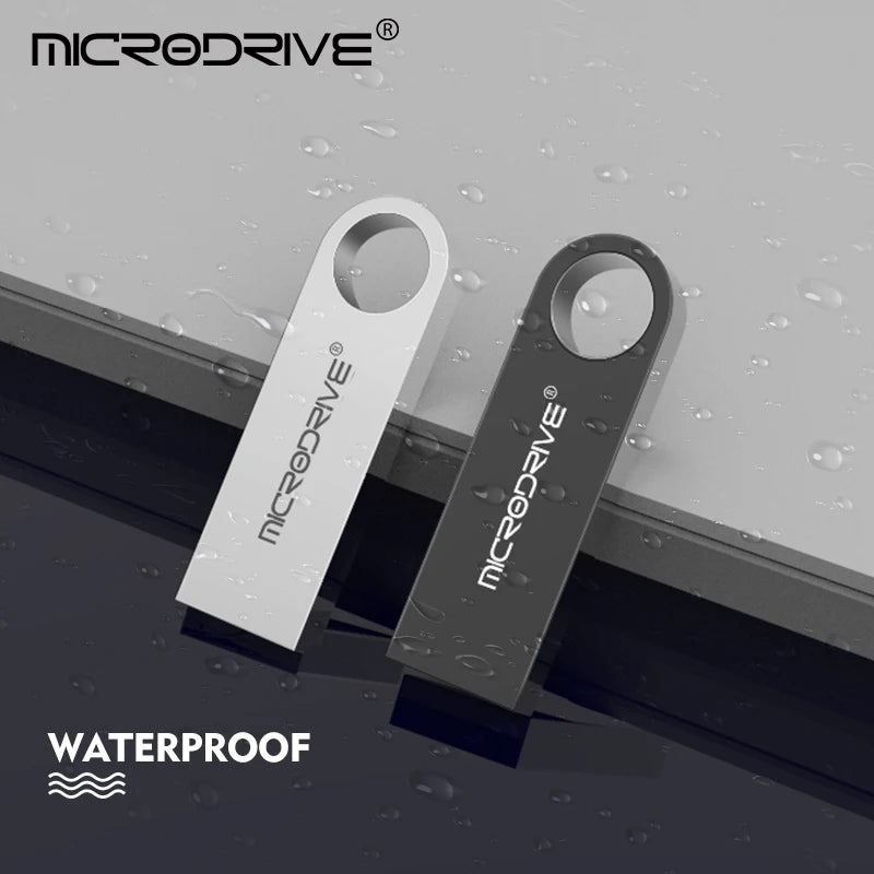 High Speed Memoria Flash Drive 8GB 32GB 64GB 128GB Waterproof USB 2.0 Metal Stick Custom Logo
