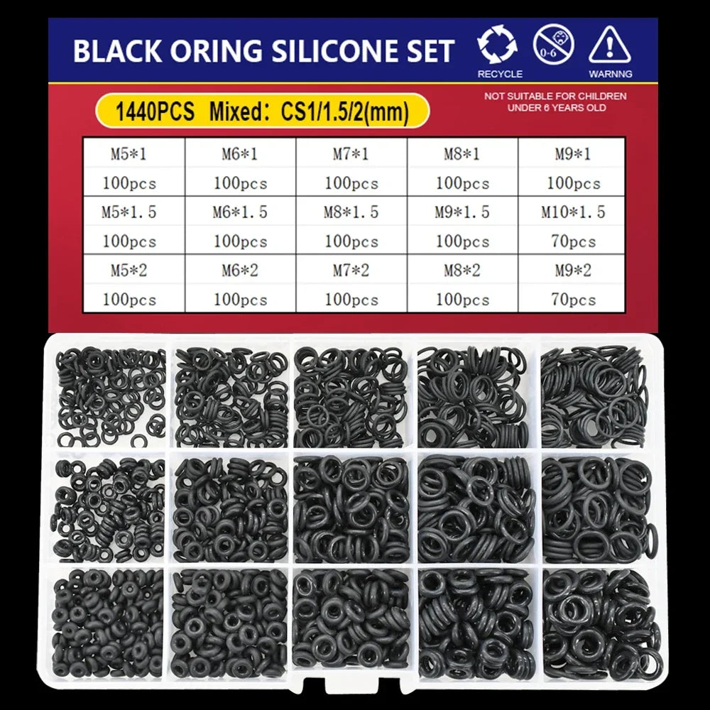 CS1-4 NBR Black O Ring Silicone Rubber Gaskets High Temperature Corrosion Resistant Oil Seal O-Rings for Plumbing and Automotive Applications