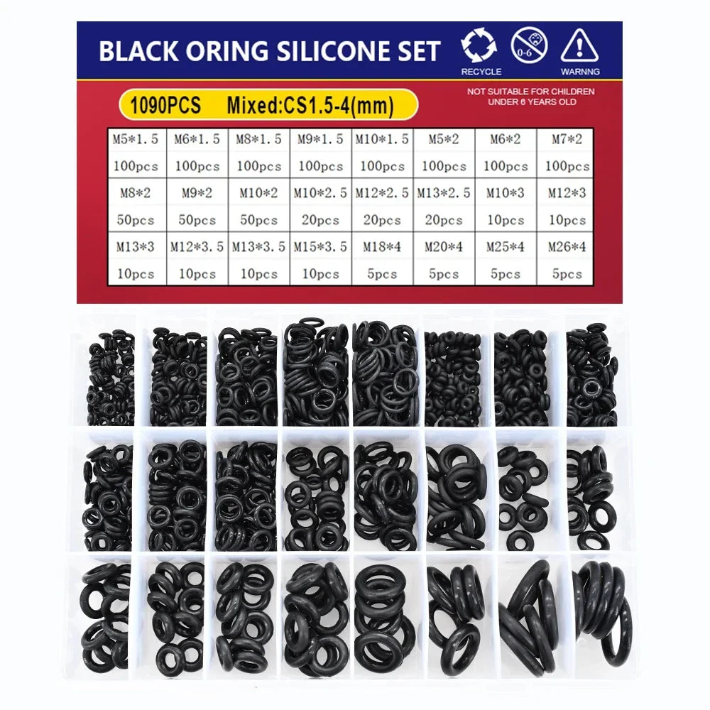 CS1-4 NBR Black O Ring Silicone Rubber Gaskets High Temperature Corrosion Resistant Oil Seal O-Rings for Plumbing and Automotive Applications