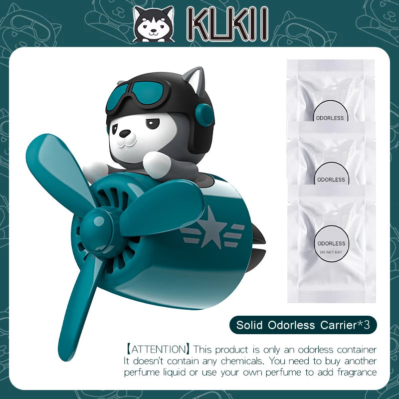 Odorless Ornament Pilot Airplane Fan Car Air Freshener Clip