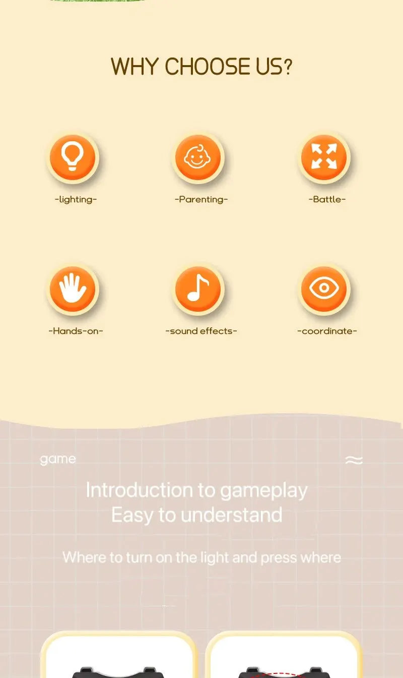 Square Memory Training Gaming Machine Flash Pocket Toy Exercise Focus