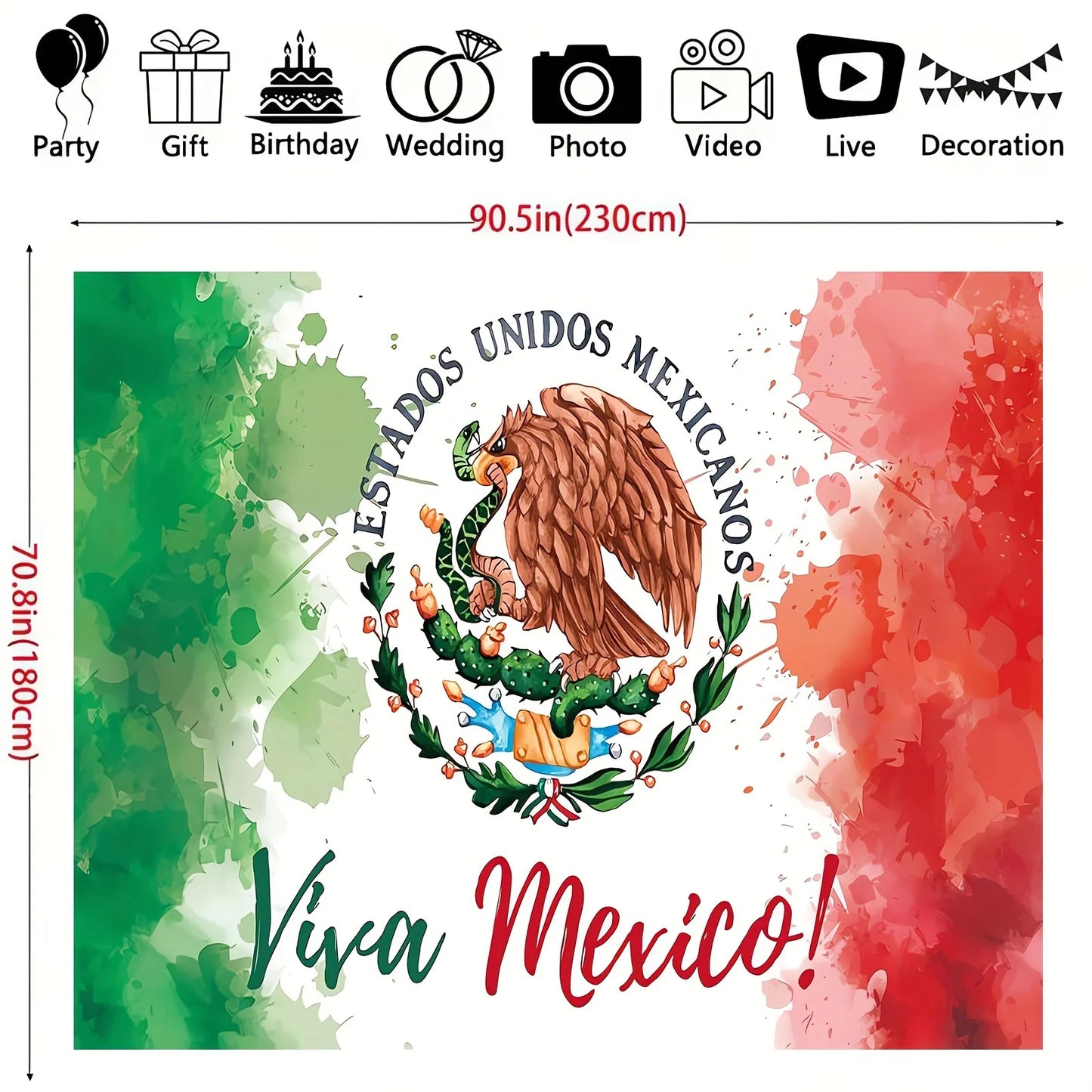 Mexican background banner Independence Day party