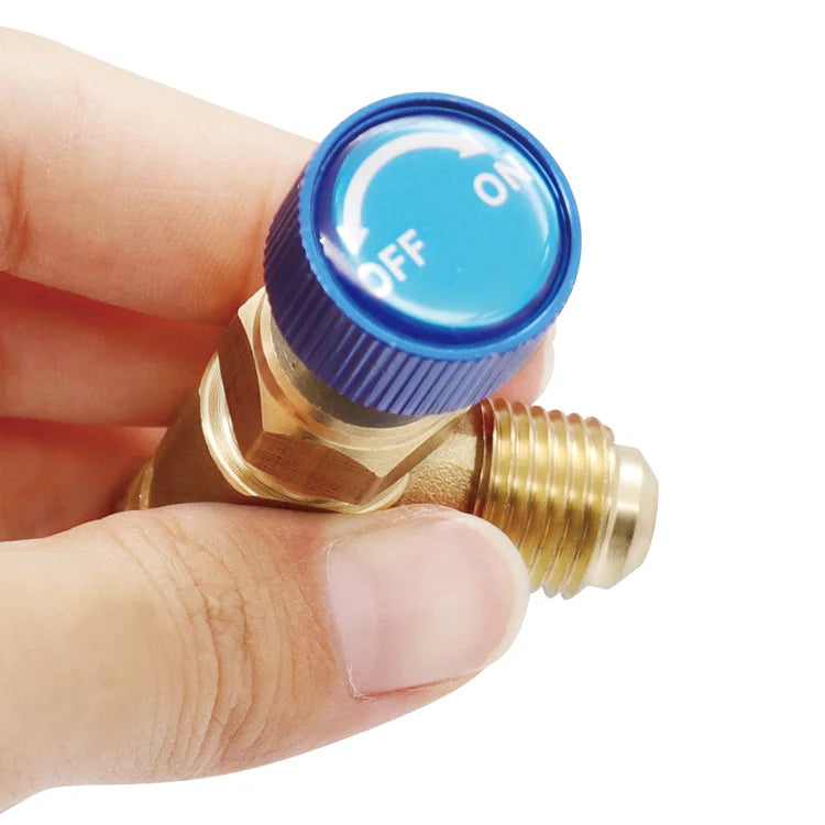 1 pieza de aire acondicionado más válvula de seguridad para líquido R410 R22, interruptor de mantenimiento de vacío de refrigerante, herramienta de detección R22