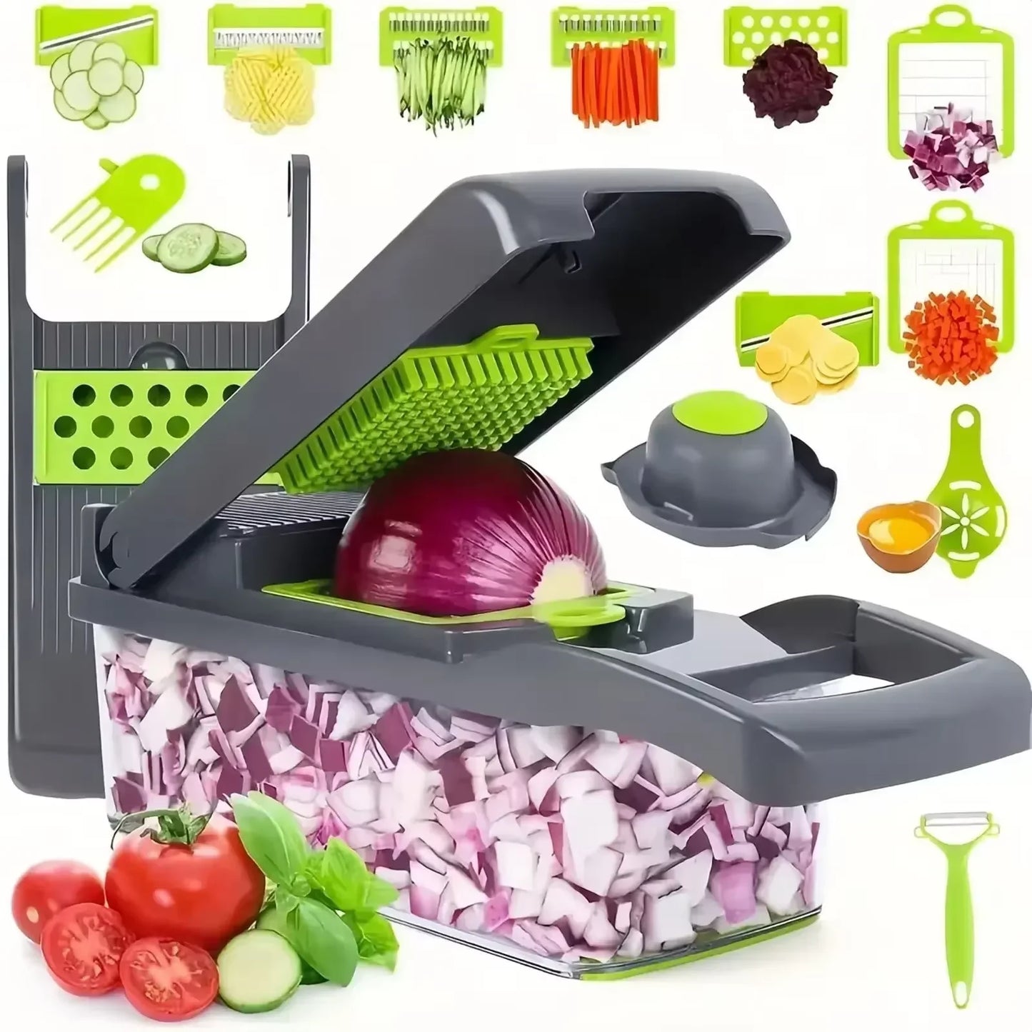 14 in 1 Multifunctional Vegetable Chopper Slicer Dicer Grater for Efficient Meal Prep