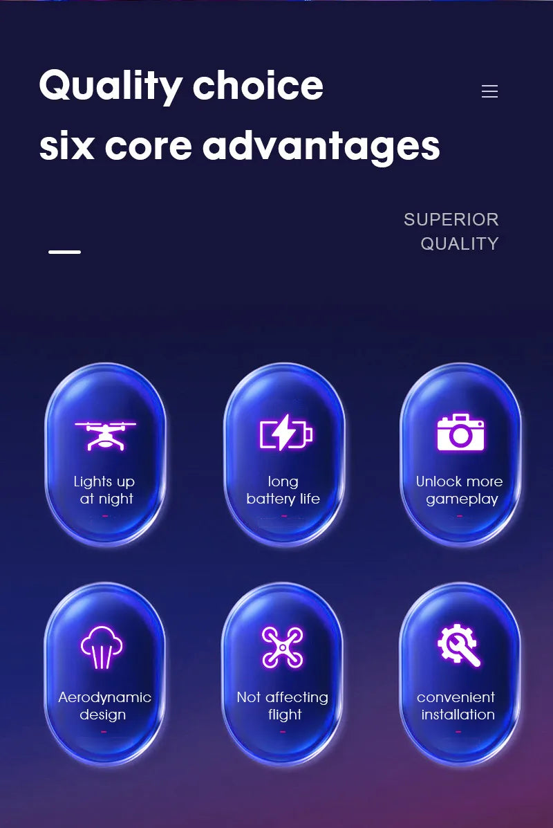 4pcs Mini 4 Pro Rechargeable LED Light Flash Propellers for DJI Mini 3 Pro Air 3