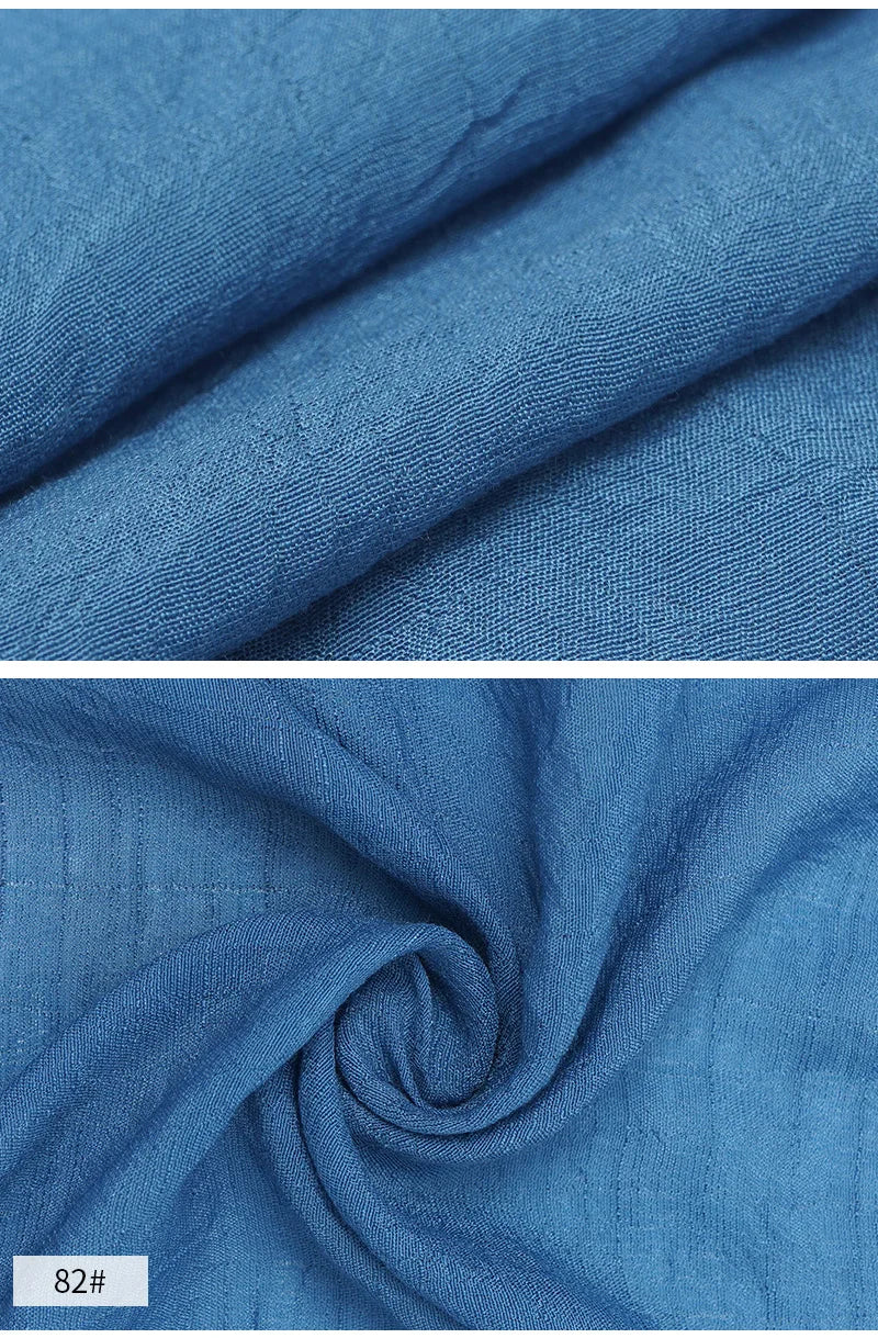 Solid Color Imitation Hemp Bamboo Crepe Fabric 5M 2M 1M 0.5M Soft Breathable Vibrant DIY Dress Gauze Curtain Bedding