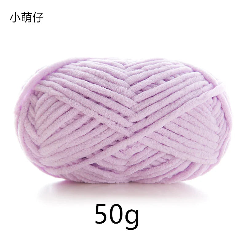 50g Polyester Cute Yarn Ball for Warm Velvet Crochet Scarf