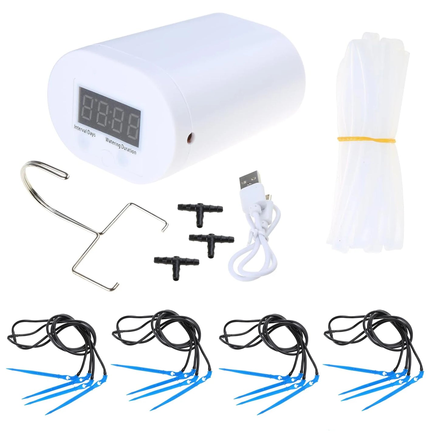 Automatic Plant Watering System with Timer Drip Irrigation Pump for Home Garden 2 to 16 Heads