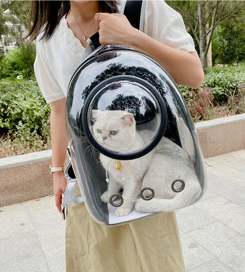 Breathable Transparent Pet Cat Carrying Bag Space Backpack