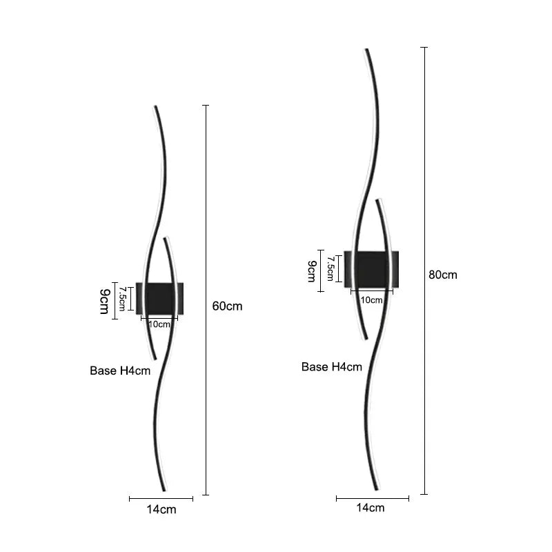 Indoor LED Wall Lights Modern Wall Sconces for Bedroom and Corridor Black Gold White Finish Stylish Indoor Lighting