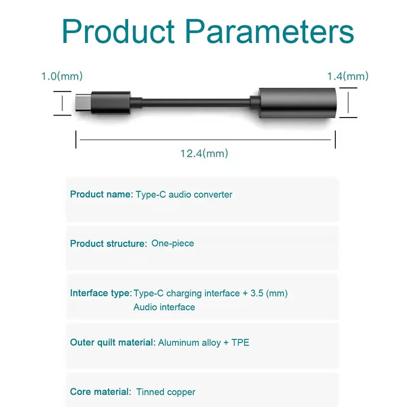 2 in 1 USB C to 3.5mm Jack Headphones Adapter Charger for Samsung Galaxy S24 S23 S22 Ultra A54 A34 A53 Note 20 10