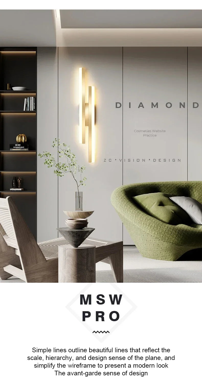 Modern LED Acrylic Wall Light Sconce for Bedroom and Hallway Decor