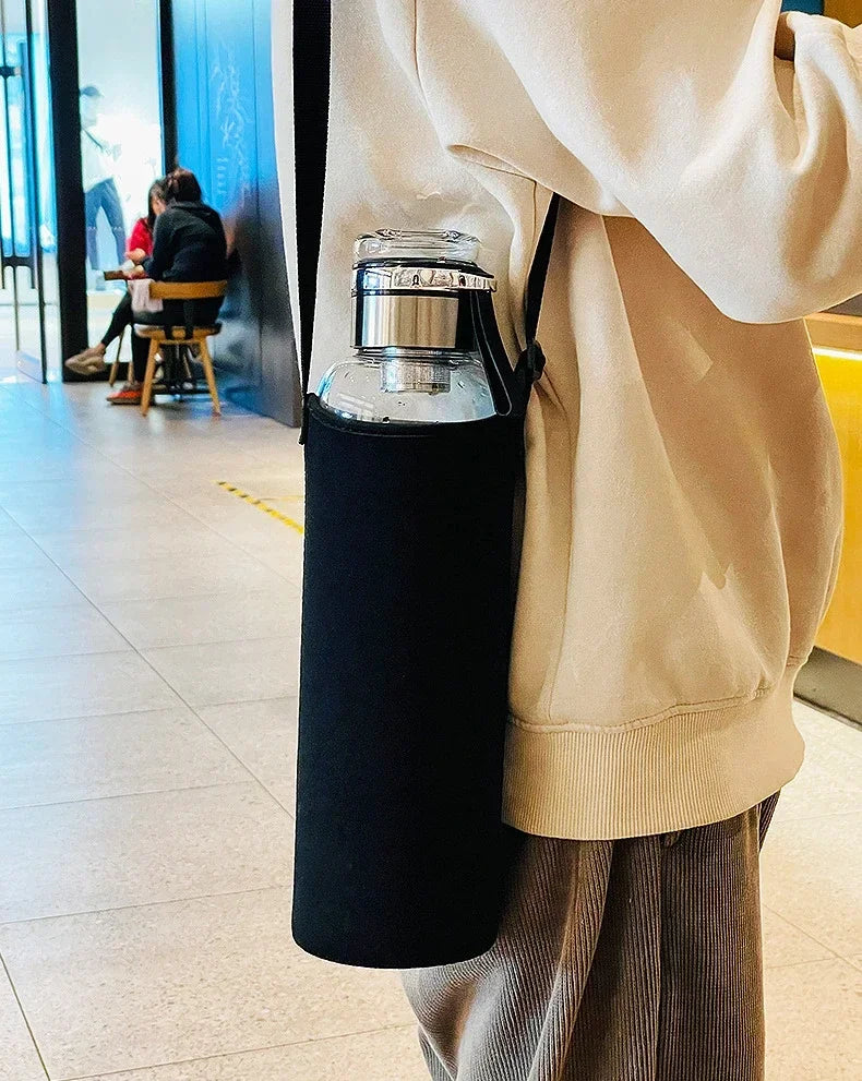 Large Capacity Glass Water Bottles – 0.75L to 2L Transparent Juice & Milk Bottle for Outdoor Travel & Sports