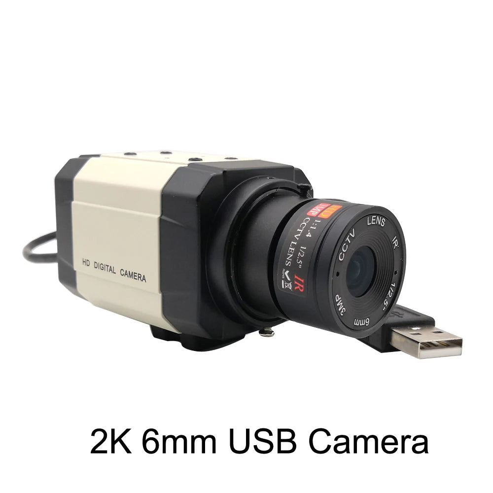 2K Full HD Webcam with Microphone and 3MP Varifocal Lens for YouTube Streaming and Video Calling