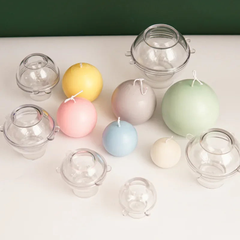 5-10cm Spherical Candle Plastic Mold DIY Aromatherapy Kit