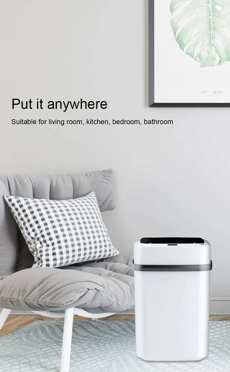 13L Kitchen Trash Bin Touchless Bathroom Smart Trash Can