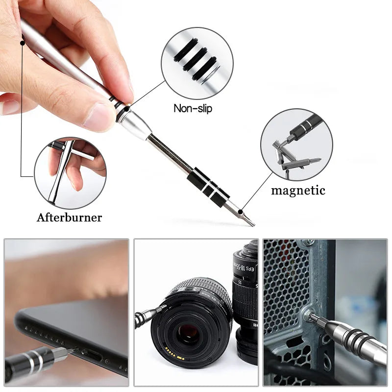 115 in 1 Magnetic Screwdriver Set with Precision Bits for Computer and Phone Repair Multi Tool Kit with Torx and Hex Drivers
