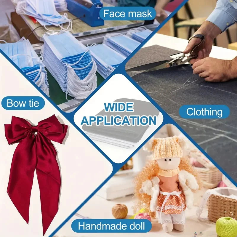 Non-Woven Adhesive Lining Roll Lightweight Polyester Single-Sided Interface for DIY Crafts and Home Decoration