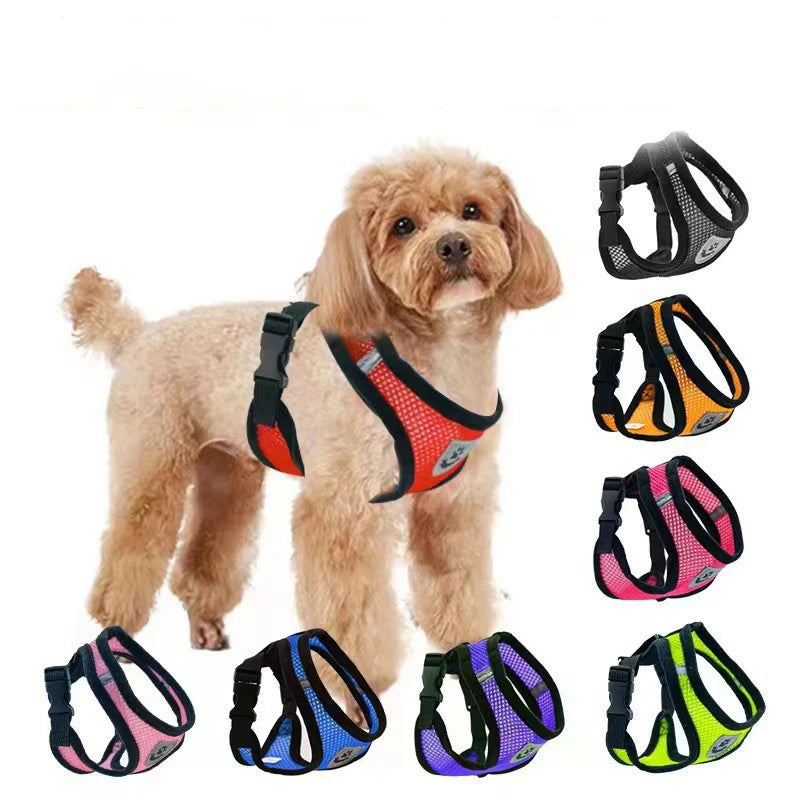 New Cat Harness Vest Walking Leash For Puppy dog Collar Polyester Adjustable Mesh Dog Harness For Small Medium Pet Accessories