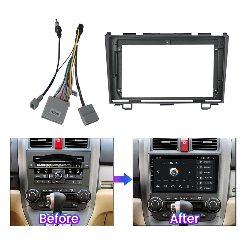 9 Inch Car Radio Face Frame For Honda CRV CR-V 2006-2012 Bezel