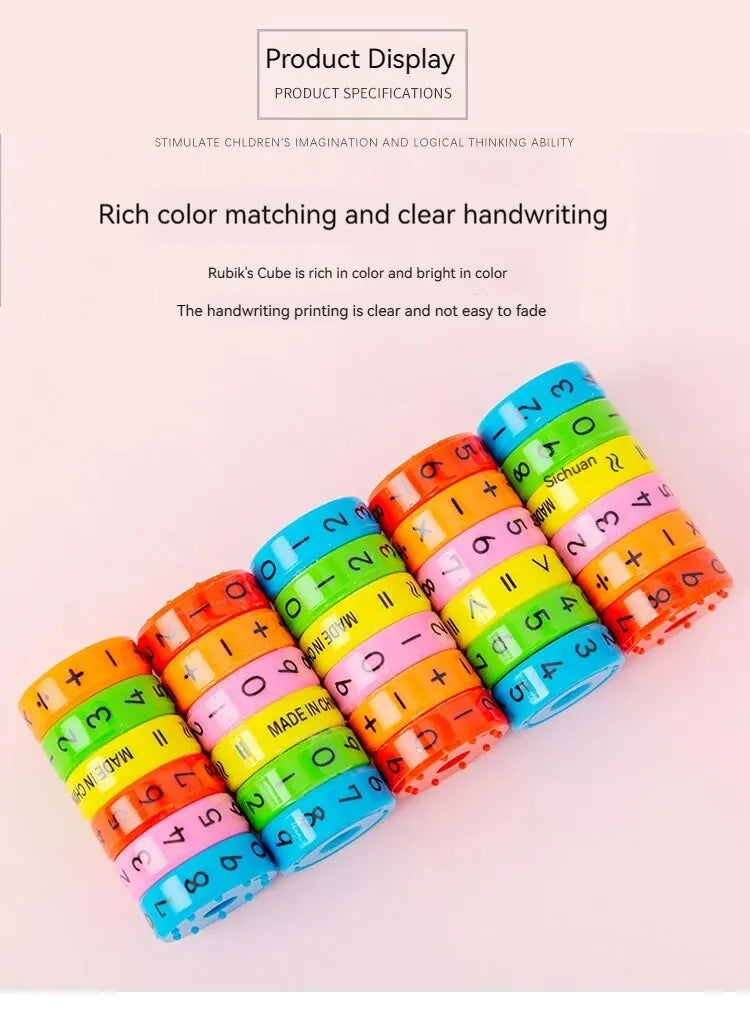 DIY Math Blocks - Perfect Birthday Gift for Boys & Girls, Preschool Learning Counting & Math Skills Tools
