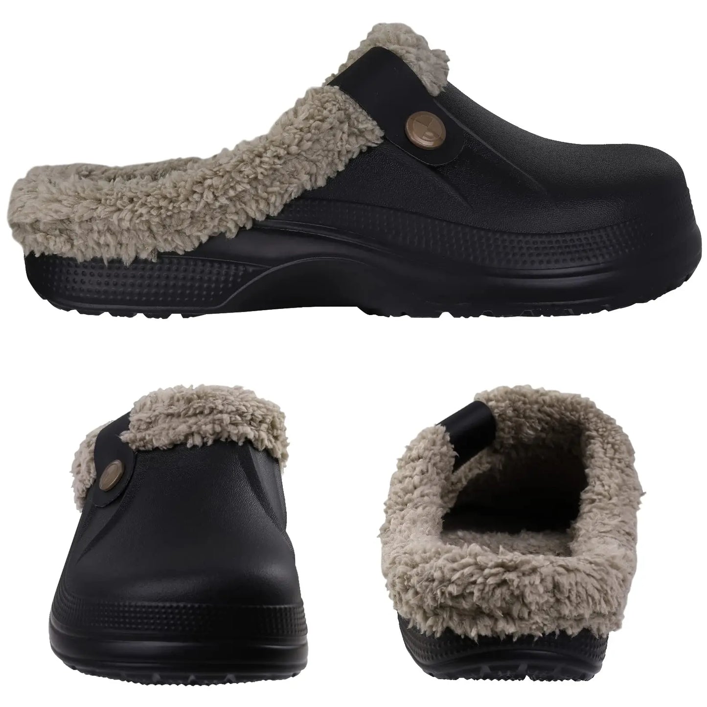 Comwarm New Fuzzy House Slippers For Women Men Winter Clogs