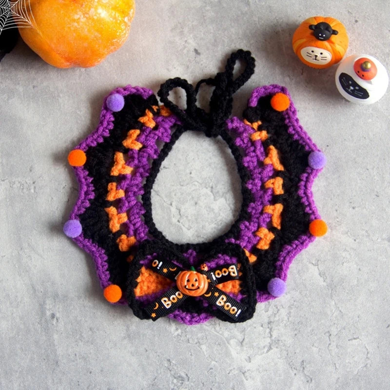 Cat Collar Kawaii Cat Scarf Pet Clothes Decorative Cats Clothing Cat Costume Accessorie Halloween Christmas Decoration