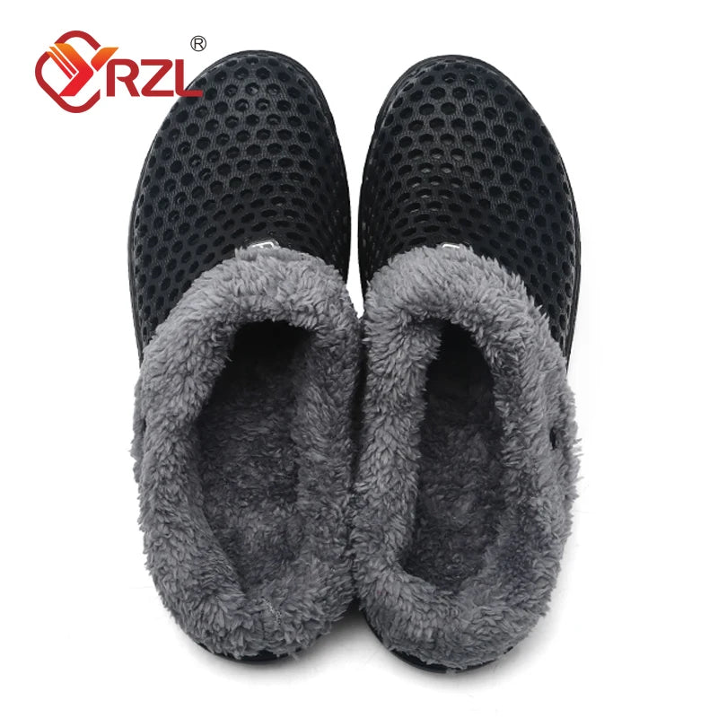 YRZL Winter Slippers Men Women Indoor Warm Non Slip Clogs